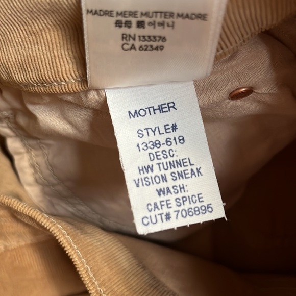 MOTHER High Waisted Tunnel Vision Sneak in Cafe Spice, SIZE 30 - Picture 11 of 12